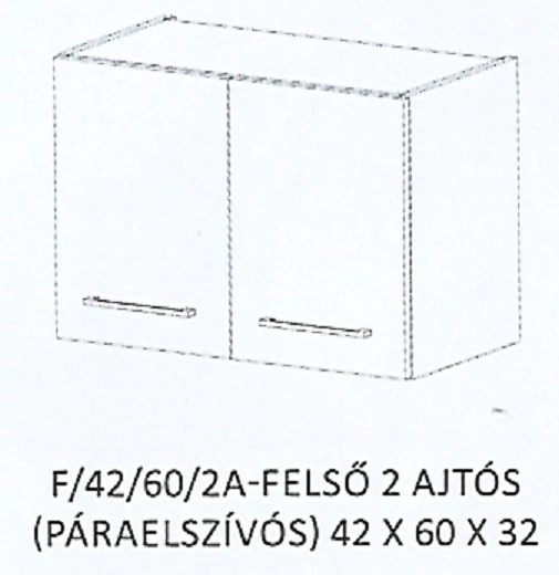 DORINA F/42/60/2A-FELSŐ 2 ajtós PÁRAELSZÍVÓS elem