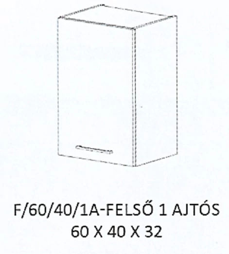 ANIKÓ F/60/40/1A-FELSŐ 1 ajtós elem - BALOS