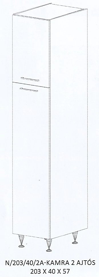 GRÉTA N/203/40/2A-KAMRA 2 ajtós elem - BALOS