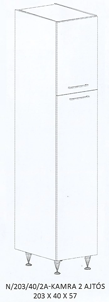 ANIKÓ N/203/40/2A-KAMRA 2 ajtós elem - JOBBOS