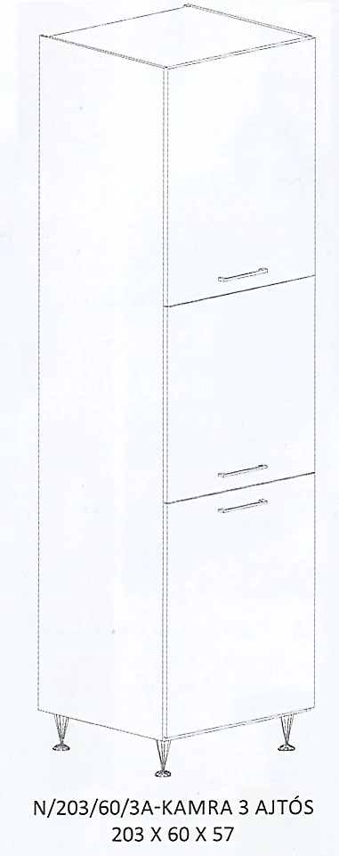 ANIKÓ N/203/60/3A-KAMRA 3 ajtós elem - JOBBOS