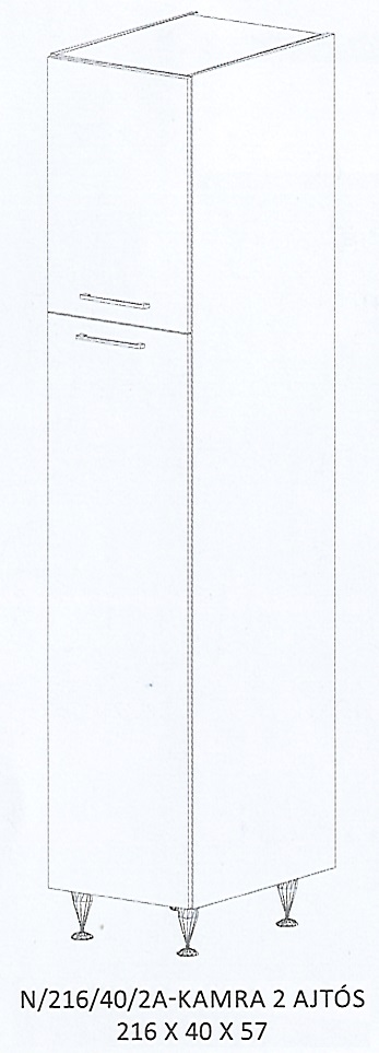 DORINA N/216/40/2A-KAMRA 2 ajtós elem - BALOS