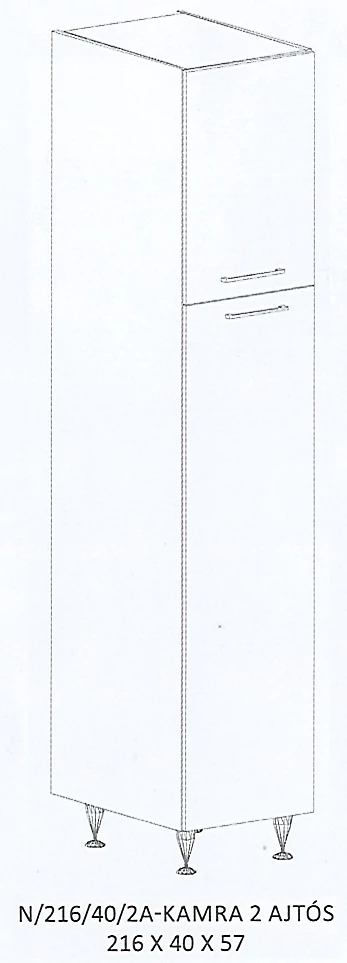 GRÉTA N/216/40/2A-KAMRA 2 ajtós elem - JOBBOS