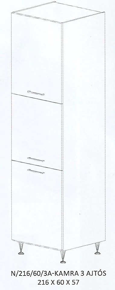 GRÉTA N/216/60/3A-KAMRA 3 ajtós elem - BALOS