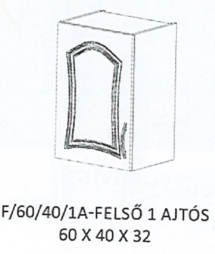 FLÓRA F/60/40/1A-FELSŐ 1 ajtós elem - BALOS