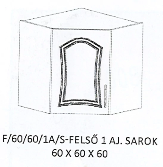 FLÓRA F/60/60/1A/S-FELSŐ 1 ajtós sarok elem - BALOS