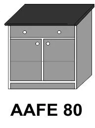 ZILLE AAFE80-as 2 ajtós 1 fiókos munkalapos elem