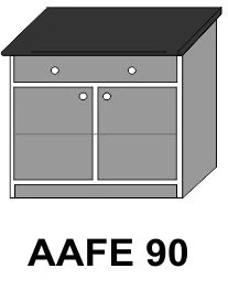 ZILLE AAFE90-es 2 ajtós 1 fiókos munkalapos elem