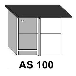 ANTÓNIA AS100-as sarok munkalapos elem balos
