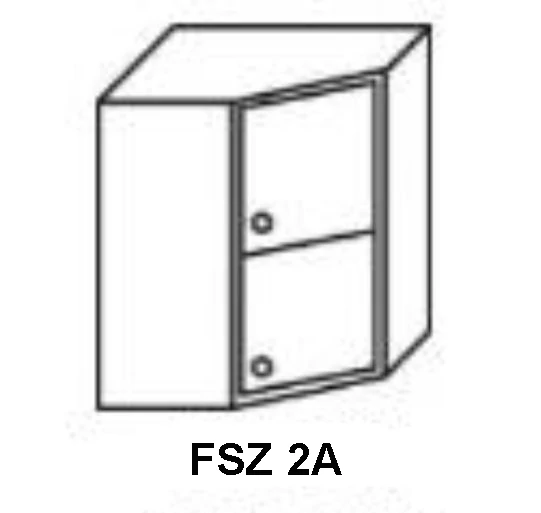 ANTÓNIA FSZ 2A 60x60-as zárt kétajtós sarok elem jobbos