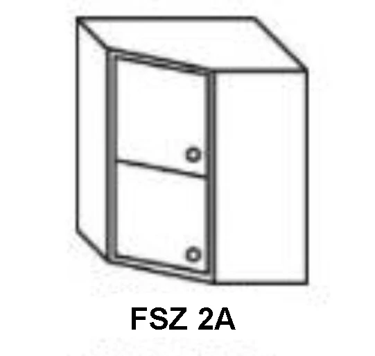 ANTÓNIA FSZ 2A 60x60-as zárt kétajtós sarok elem balos