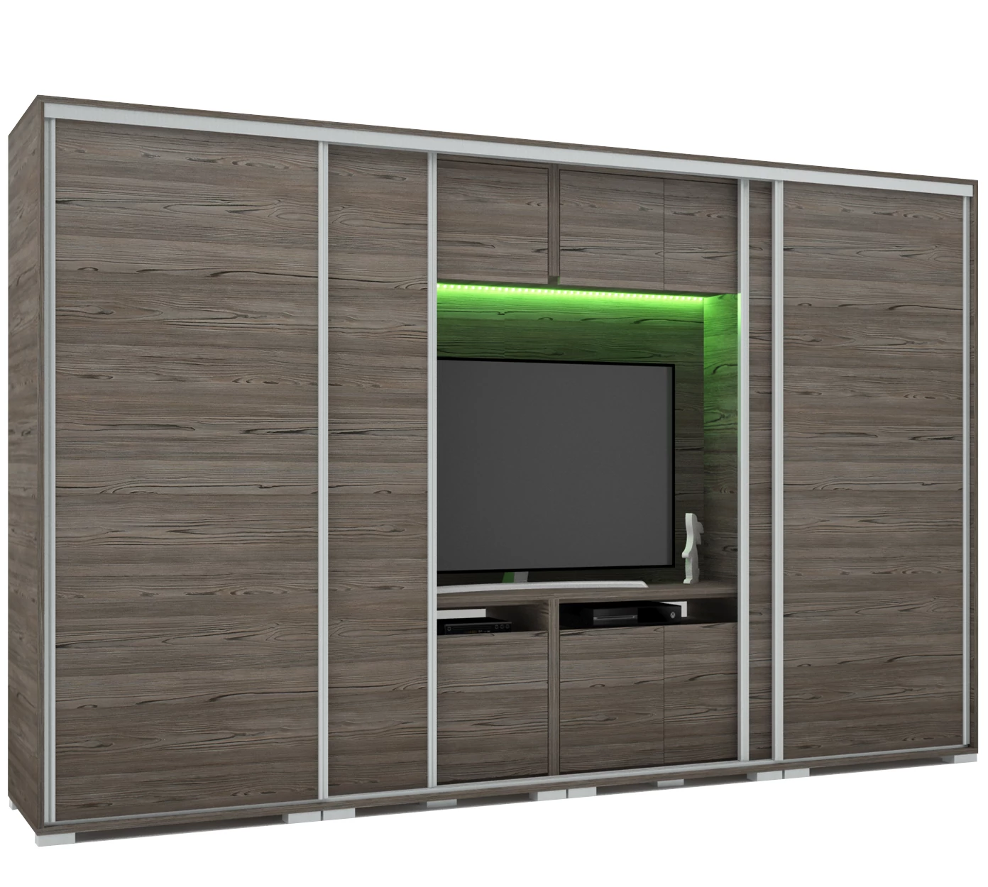 BOND 4BL 318 cm TV-s gardrób - Sötét Katthult